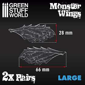 Green Stuff World Clear Resin Monster Wings Large