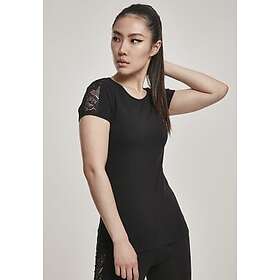 Urban Classics T-shirt med spetsrand (Dam)