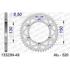 Afam 13323n Rear Sprocket Silver 49t