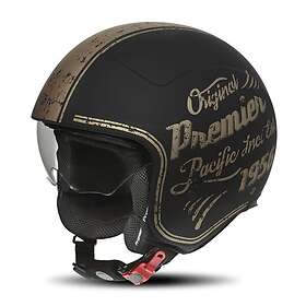 Premier Rocker OR 19 BM Öppen MC-Hjälm Svart-Brun
