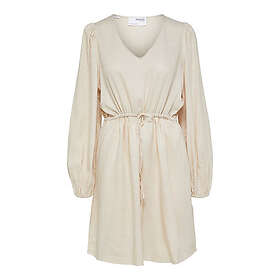 Selected FEMME Klänning slfViva LS Short Linen Dress