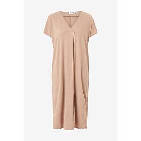 Vila viBrielle V-neck S/S Midi Dress Natur