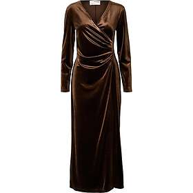 Selected FEMME Maxiklänning slfTara LS Velvet Ankle Dress