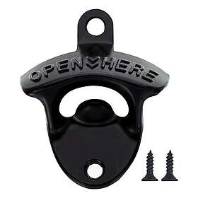 Open Väggmonterad Kapsylöppnare Here Svart