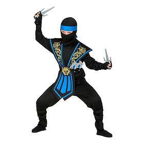 Ninja Kombat Blå Barn Maskeraddräkt Medium