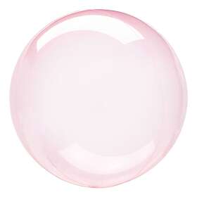 Crystal Folieballong Clearz Rund Rosa