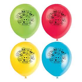 Unique Party Ballonger Emojis Flerfärgade 8-pack