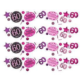 Amscan Bordskonfetti 60 Sort/Rosa 34 gram