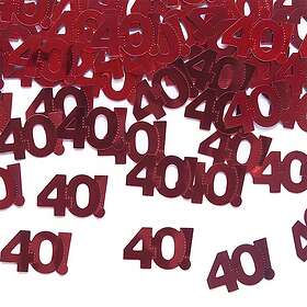 PartyDeco Konfetti Röd 40