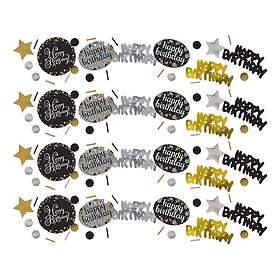 Amscan Bordskonfetti Happy Birthday Silver/Guld 34 gram