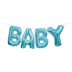 Unique Party Bokstavsballonger Baby Blå