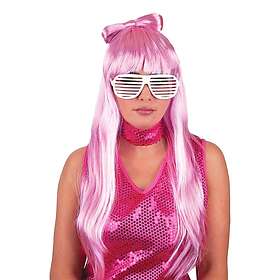 ESPA Rosa Lång Peruk med Hårrosett One size