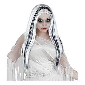 One Musta/Vit Lång Spöke Peruk size