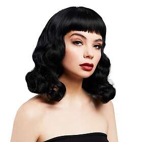 Smiffys Bettie Svart Vågig Deluxe Peruk One size