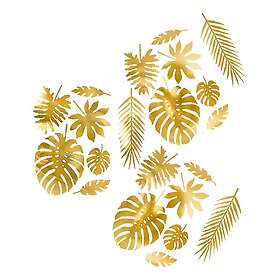 PartyDeco Tropiska Löv Guld Metallic