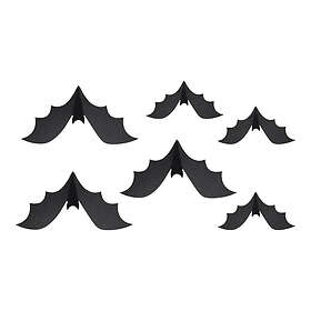 PartyDeco Fladdermöss Pappersdekorationer 6-pack