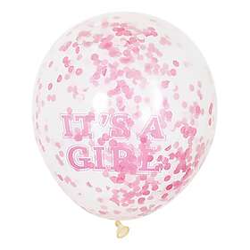 Unique Party Konfettiballonger It's a Girl 6-pack