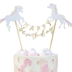 Ginger Ray Tårtdekoration DIY Happy Birthday Princess Unicorn