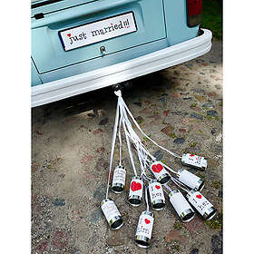 PartyDeco Bilskylt Just Married