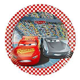 Globos Europe Pappersassietter Bilar/Cars 3 8-pack