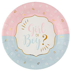 Santex Papperstallrikar Girl or Boy 10-pack