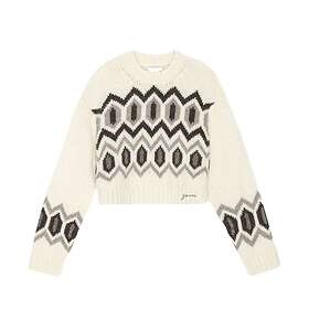Ganni Jumper Chunky Graphic Stickat Dam
