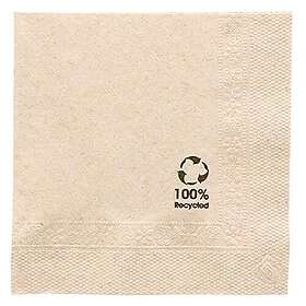 Garcia de Pou – återvunna servetter 2 lager 18g/m² i låda, papper, brun, 20 x 20 cm, 100 enheter