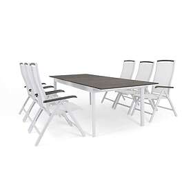 Selected Home Nice matgrupp White/vit i nonwood 6 chairs & bord 205-260 cm