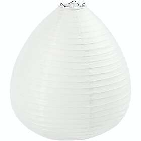 Creativ Company Papperslampa Vit Droppe 27x25 cm 1 St Papperslampa, vit, Droppe, H: 27 cm, Dia. 25 st. 500282