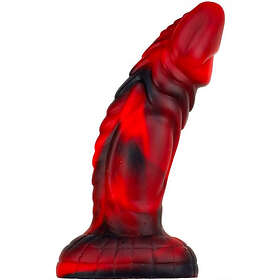 Monster Dildo Squax Black-Red 18 cm