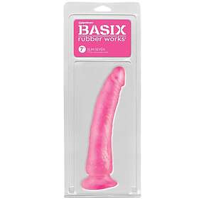 Basix Slim 7'' Dildo (Välj:: Pink)
