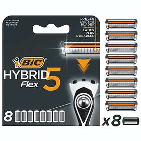 BIC Hybrid 5 Flex Blades 8 st - Rakhyvlar hos Luxplus