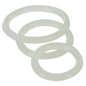 Trinity Silikon Cock Rings, Clear
