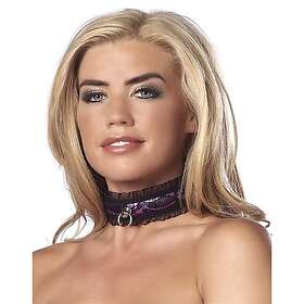 Bondage Play Satin Look Collar Purpl