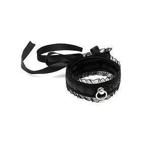 Bondage Play Satin Look Collar Black