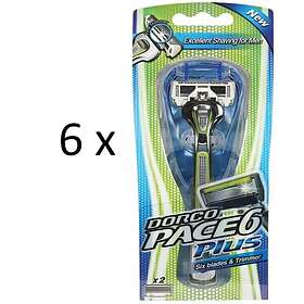 Dorco 6st Pace6 Plus rakhyvel inkl 12st rakblad