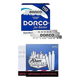 Dorco Lamette 100 rostfritt stål Single Edge Razor Blades 20 emostatiska tändstickor rakfabrik