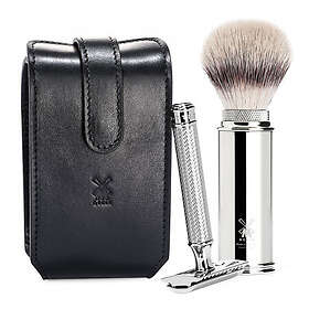 Mühle Black Travel Shaving Set R89 Silvertip Fibre