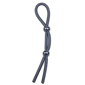 Ring pleasurebox Justerbar dubbel tupp längre erektioner CBT, svart