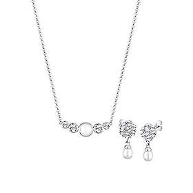 Elli dam smyckesset med halsband och örhängen 925 sterlingsilver glaskristall e 925 sterlingsilver, colore: silver, cod. 0904241913_45