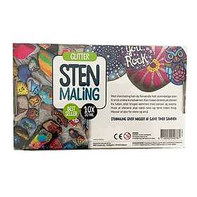 Hobbymate Glitter Stenfärg, 10 x 30ml.