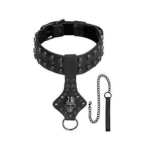 Ouch! Deluxe Skull Collar With Leash