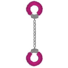 Shots Toys Furry Ankle Hand Cuffs Pink