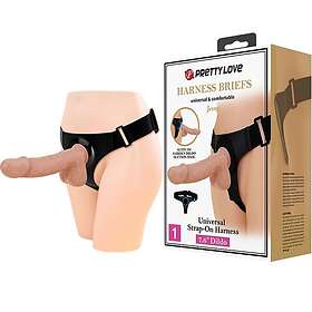Pretty Love HARNESS BRIEFS UNIVERSAL HARNESS WITH DILDO JERRY 21,8 CM NATURAL