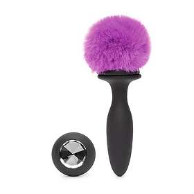 Rabbit HAPPY Small Butt Plug with Vibration and Remote Control Double Base Purple