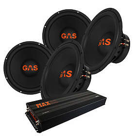 GAS Audio Power 4-pack MAD S2-15D2 & MAX A2-2500.1DL, baspaket