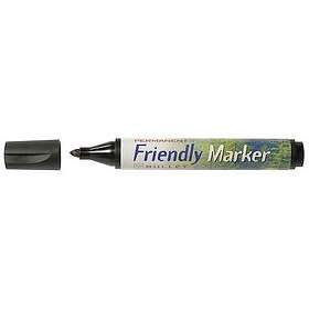 Marker Märkpenna Friendly Svart, konisk, 1mm 10st