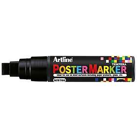 Marker Poster Artline 12 mm svart 6st