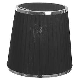 Oriva Lampskärm Rund Organza 14,5cm Svart/Krom