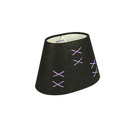 Oriva Lampskärm X Oval 22 cm Svart/Lila
